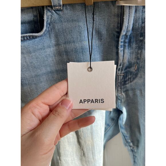 NWT APPARIS Blaze Wide Sans Leather Sepia Belt- Silver Buckle - Size M main image 5